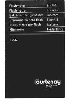 Courtenay Ltd Flashmeter FM 22 manual. Camera Instructions.